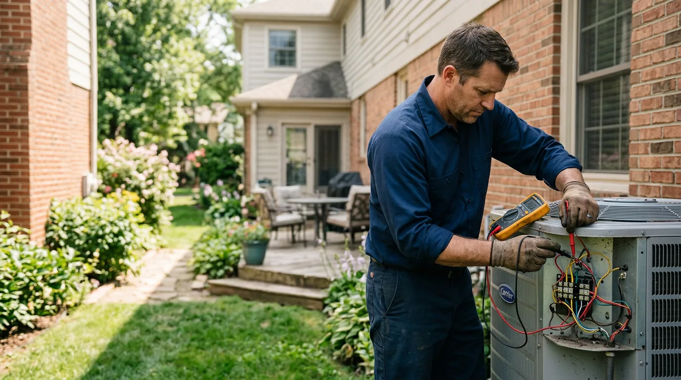 HVAC technician working near Santa Clarita, CA